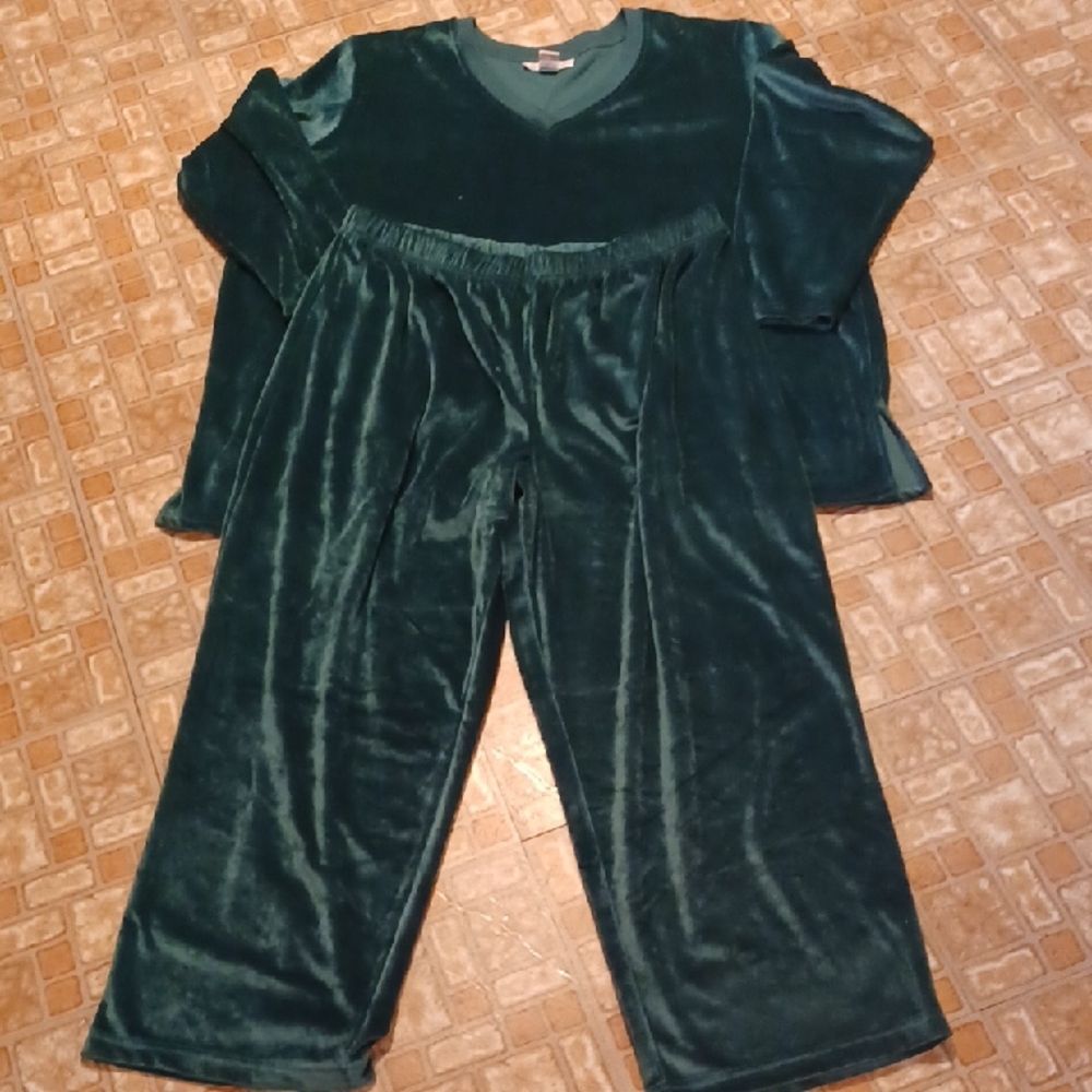 Roaman's Emerald Pants And Tunic Top Set Set